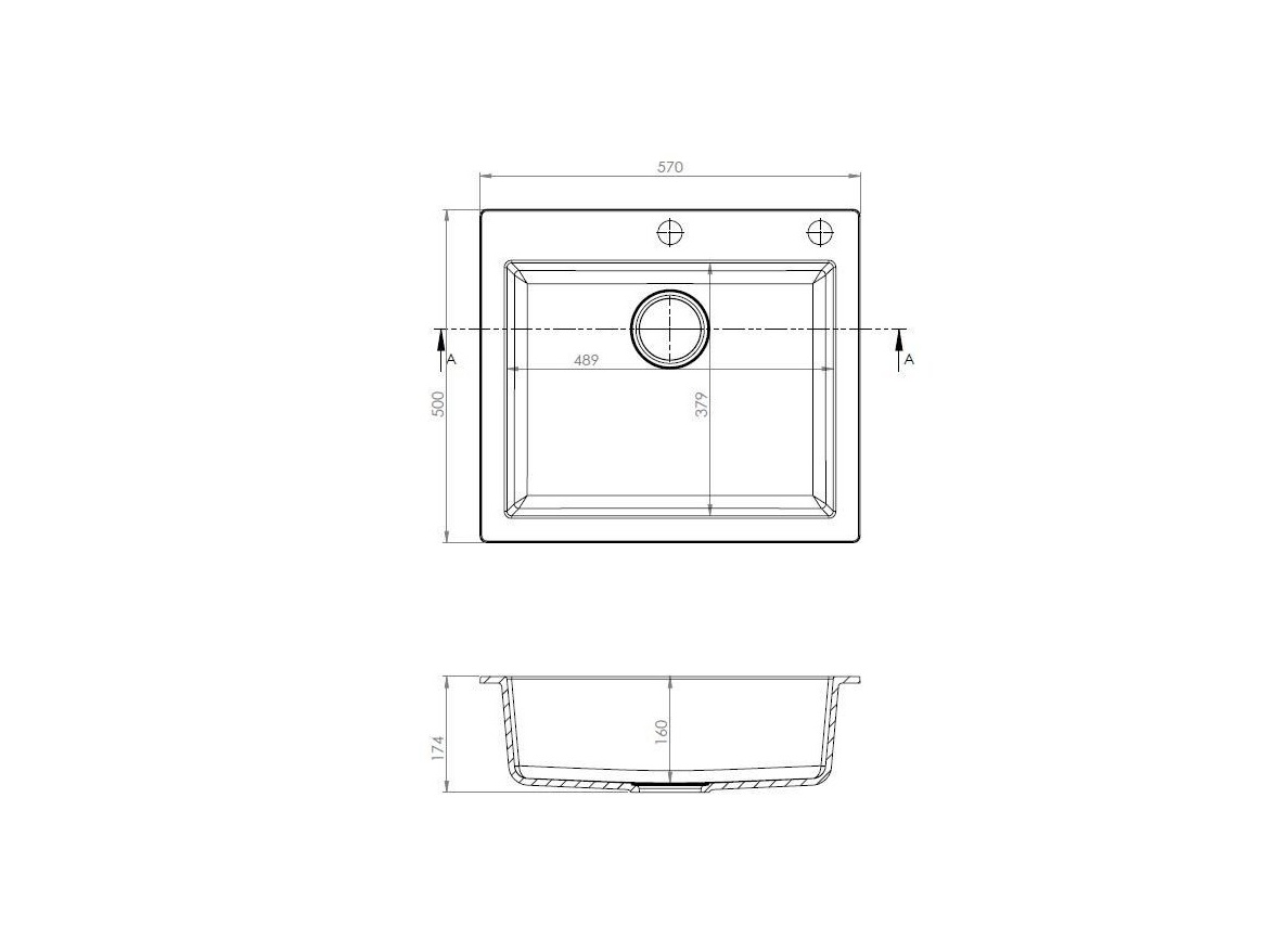 Kuchyňské dřezy Axis Mojito 570E