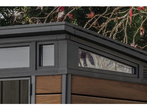 Plastový zahradní domek Keter Signature 9x7 Walnut, s podlahou