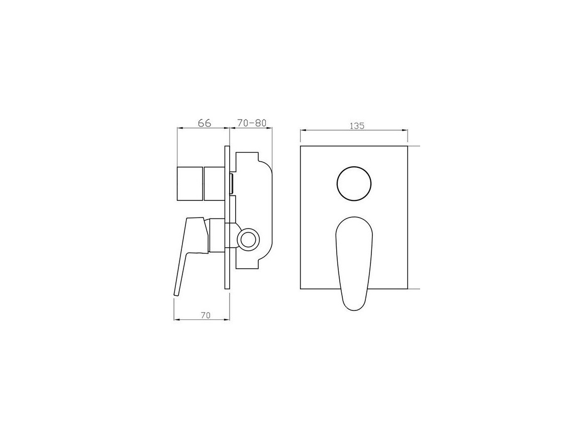 Novaservis Sprchová/vanová baterie Titania Iris, chrom, podomítková, bez příslušenství,  94450R,0