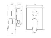 Novaservis Sprchová/vanová baterie Titania Iris, chrom, podomítková, bez příslušenství,  94450R,0