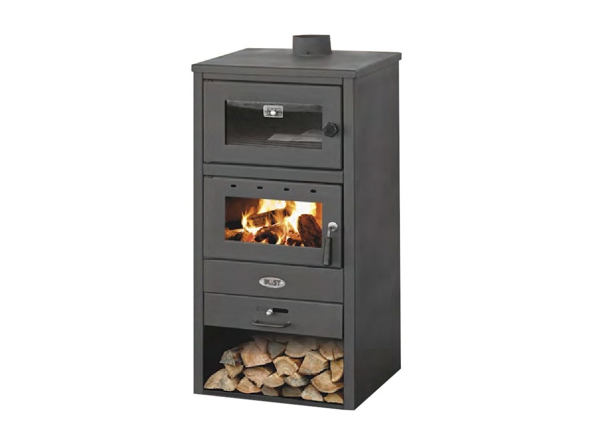 Blist Krbová kamna Blist BR - 12 kW s troubou na pečení (NAPOLI) + příslušenství