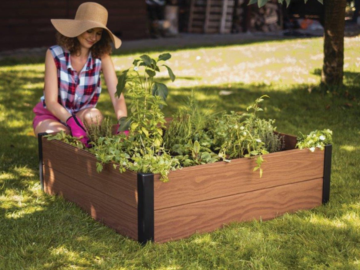 Květináč grafitový vyvýšený Keter Vyvýšený záhon Maple square