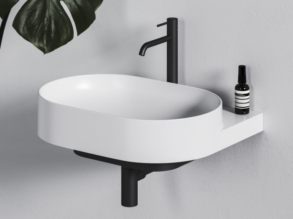 Ravak Umyvadlo Yard 60, s otvorem pro baterii, bez přepadu, Smoke Grey