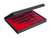 G21 Sada nožů  Damascus Premium v bambusovém bloku, Box, 5 ks + brusný kámen