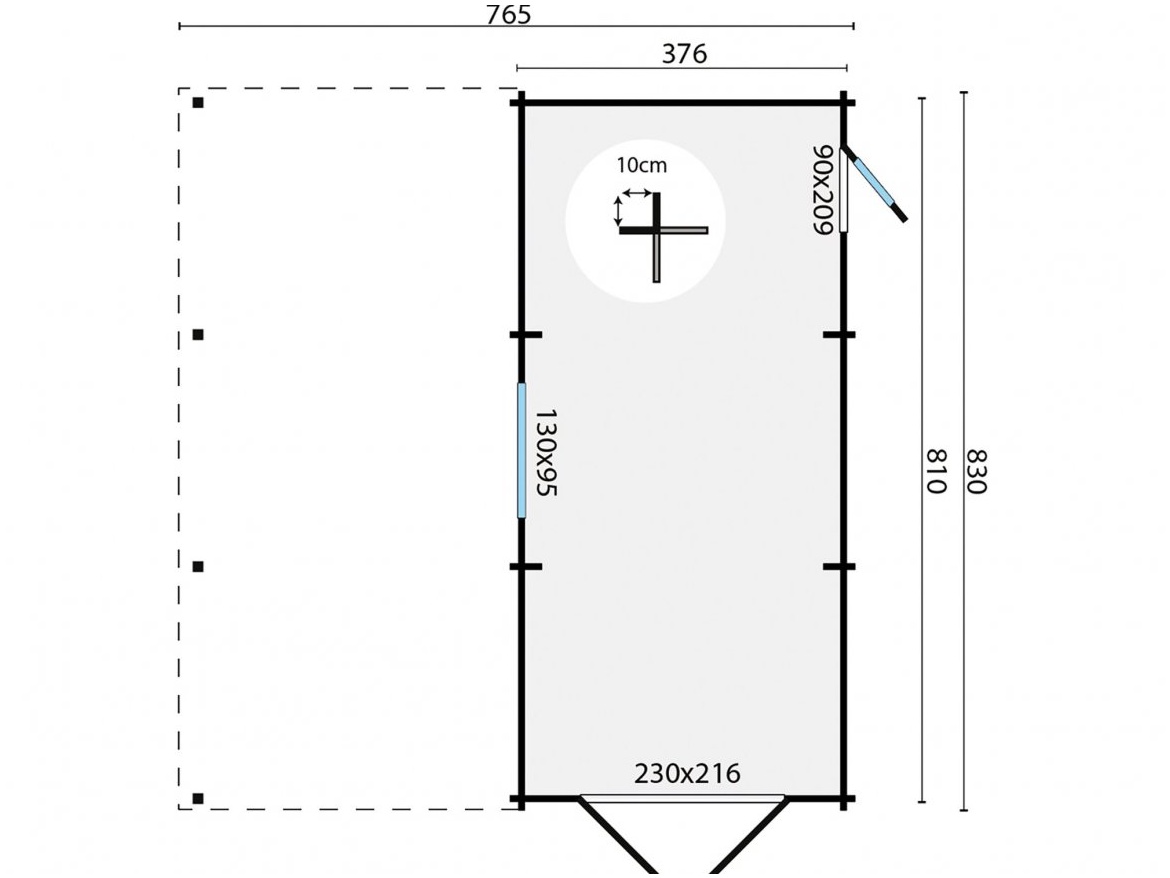 Tuindeco Berggren Garage-carport | 58mm | impregnated RCW