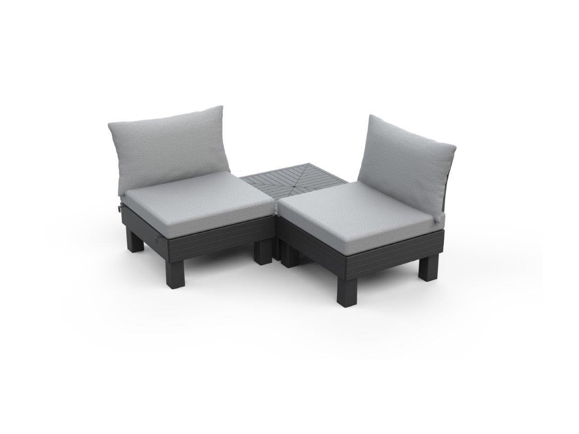 Keter Zahradní nábytek  Elements balkónový modulární set grafitový