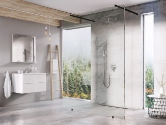 Bejelentkezés nélkül –  Ravak Walk-In Free Set 130, černá+transparent