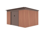 Plechový zahradní domek G21 GRAH 915 - 340 x 269 cm, hnědý