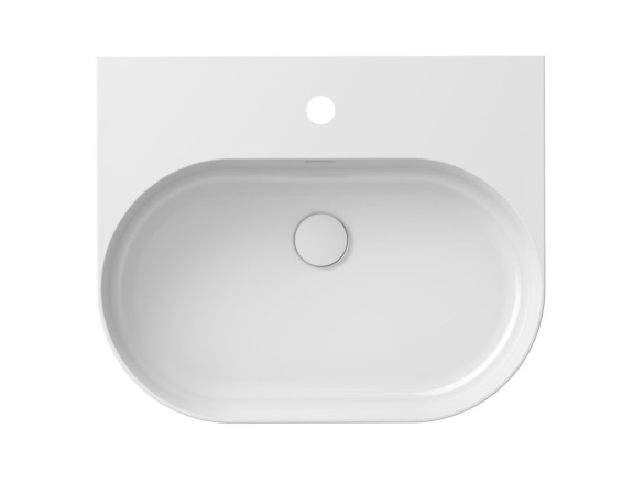 Ravak Umývadlo Ceramic Slim Wall O 55, s otvorom pre batériu, s prepadom, biela