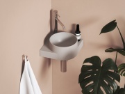 Ravak Umývátko Yard 28 C, s otvorem pro baterii, bez přepadu, černá matná