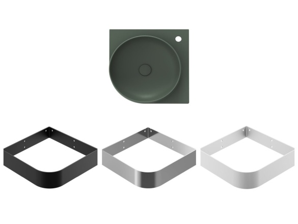 Ravak Umyvadlo Yard 45 C, s otvorem pro baterii, bez přepadu, bílá matná