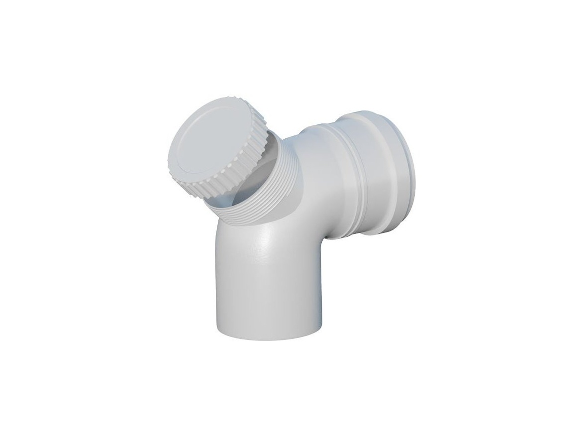 RICOM gas Revizní koleno odkouření 87° d 80, PP, Ricom Gas 12080B