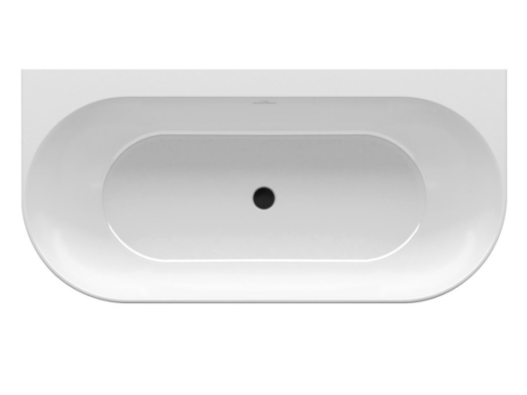 Ravak Vaňa Freedom Wall 166x80, voľne stojaca, biela, krytka odtoku biela/čierna/chróm