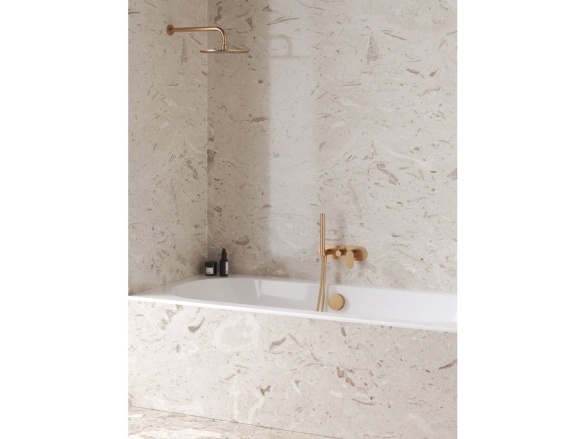 Ravak EL 065.60RGB.O2.RB07D.+S Podomítková baterie 2cestná bez tělesa, se sprchovým setem, Rose Gold Brushed