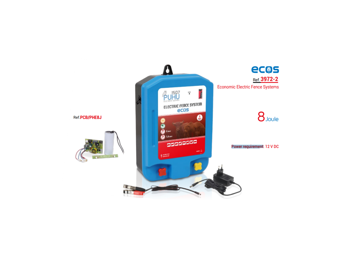 Scobax PUHU Zdroj duo pro elektrický ohradník 8J s adaptérem 12V
