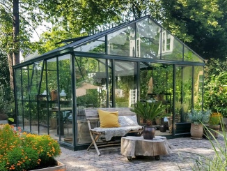 Klasické skleníky ze skla Euro-Serre –  Euro-Serre Plus 5,3 m x 3,8 m