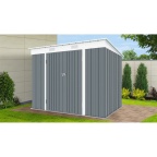 Zahradní domek kovový 2,4 x 1,8 m s pultovou střechou antracit Riwall PRO RMSP 6x8 Anthracite