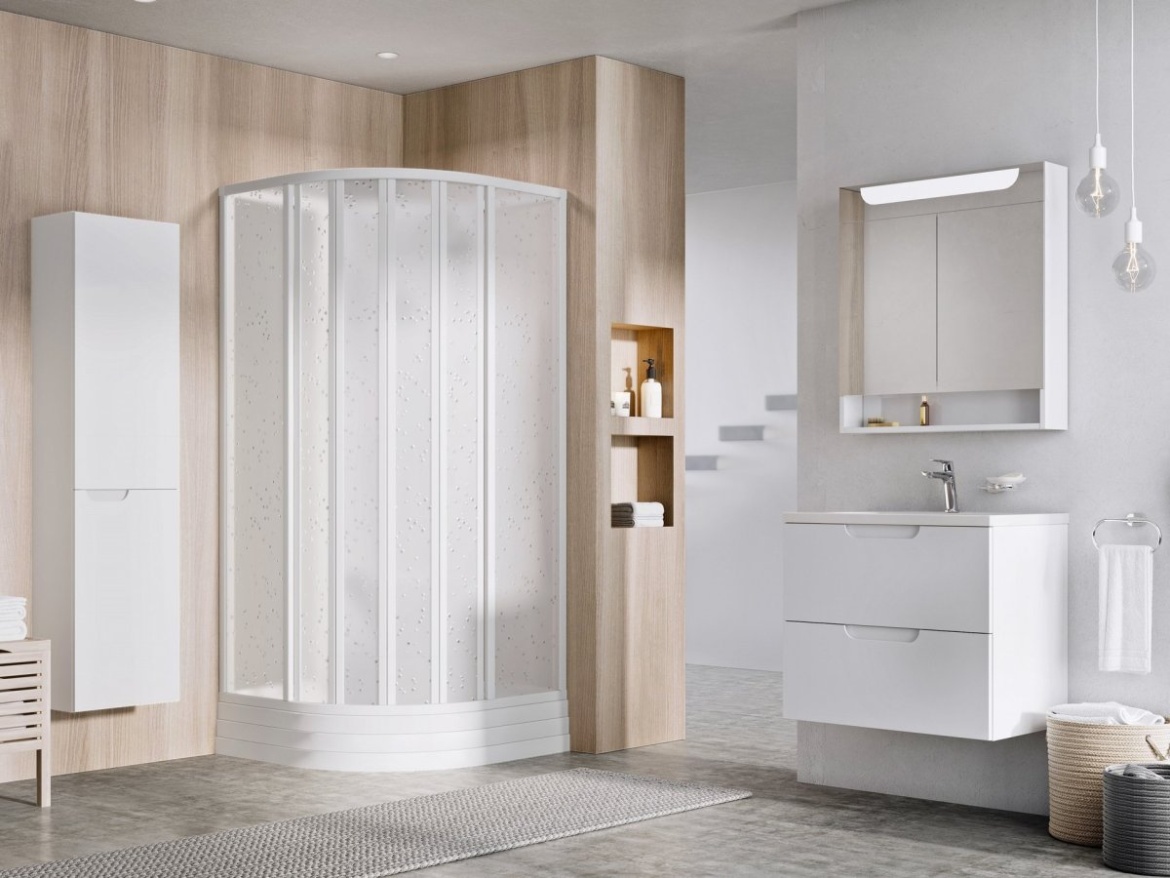 Ravak ASBKP6 80x80, biela+pearl (4 diely)