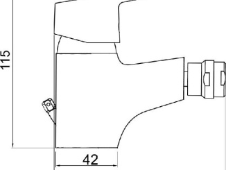 Vodovodné batérie –  Novaservis Bidetová baterie Titania Iris, chrom, stojánková, s výpustí,  94411,0