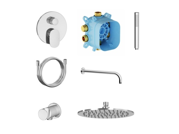 Ravak SG 090.10WHM Sprchový podomietkový set, biela matná