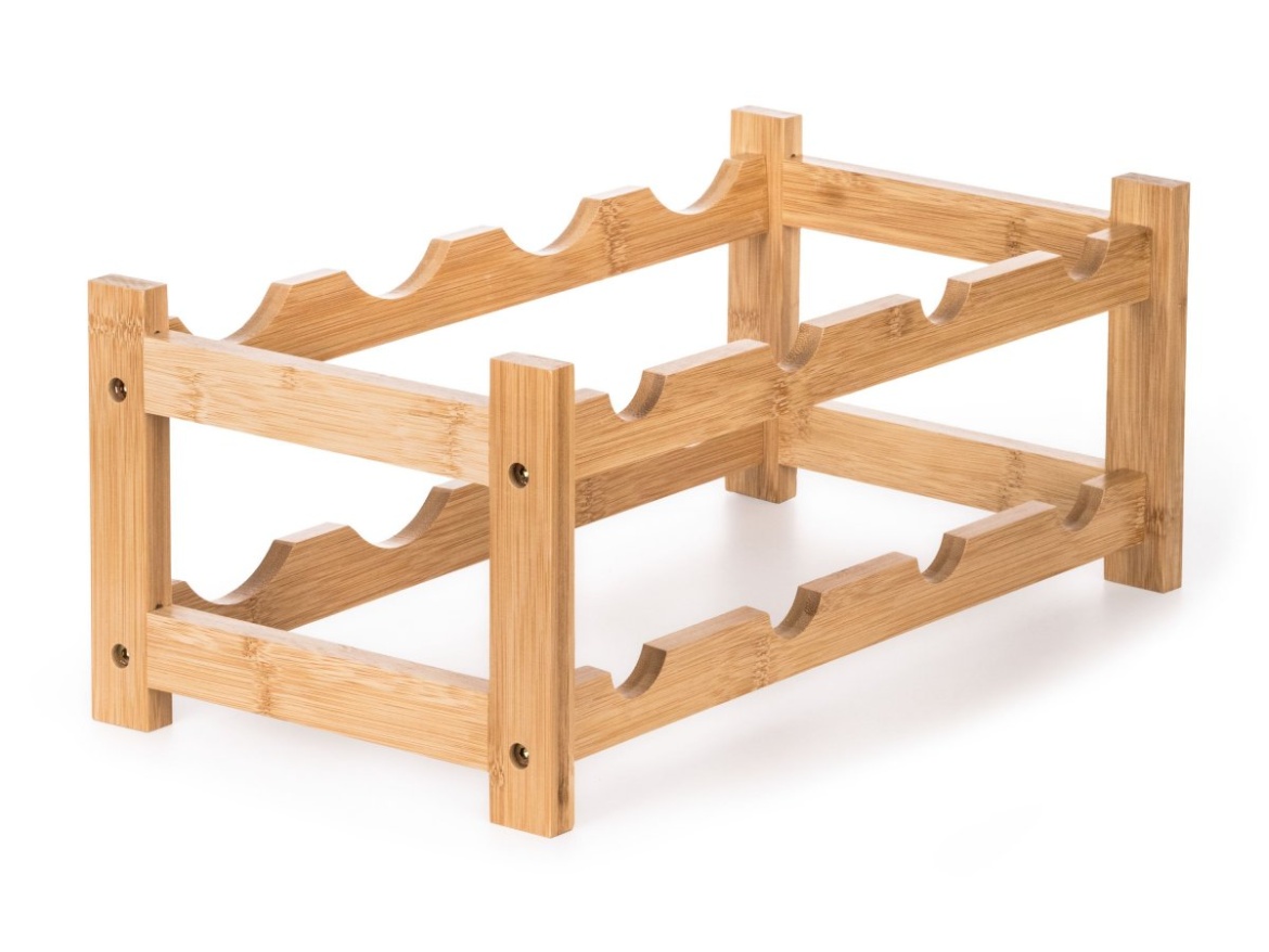 G21 Stojan na víno  na 8 lahví, bambusový