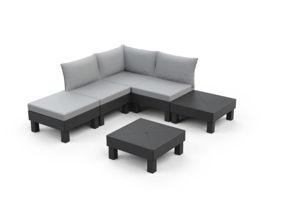 Keter Zahradní nábytek  Elements 5místný modulární set grafitový