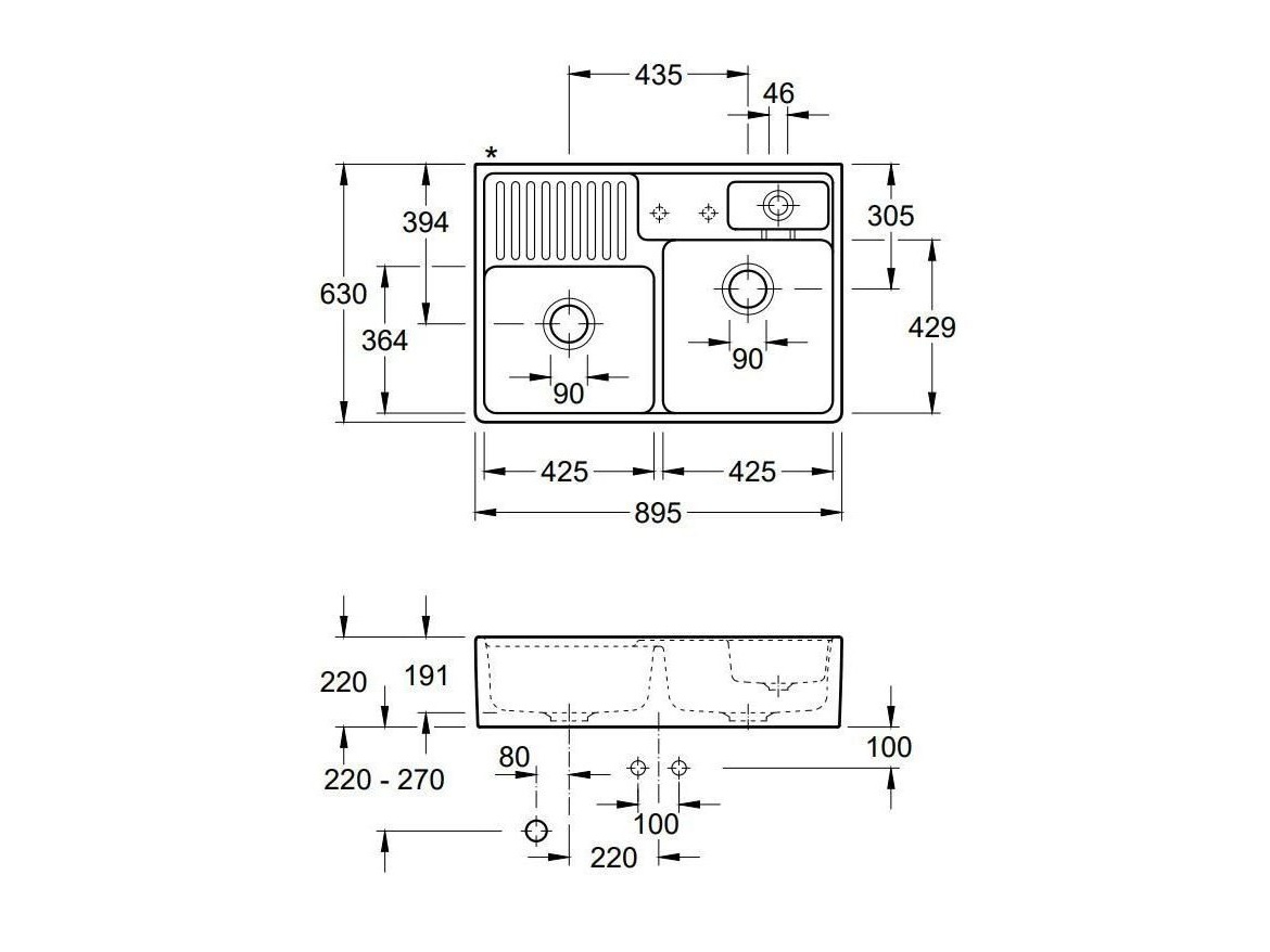 Kuchyňské dřezy Villeroy & Boch Double 895.2