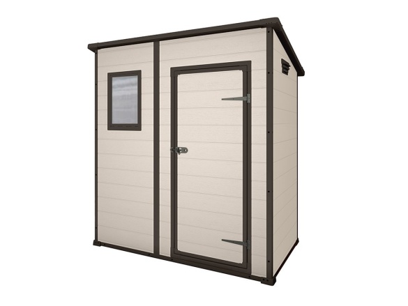 Plastový zahradní domek Keter MANOR 6 x 4 Penthouse béžový, s podlahou