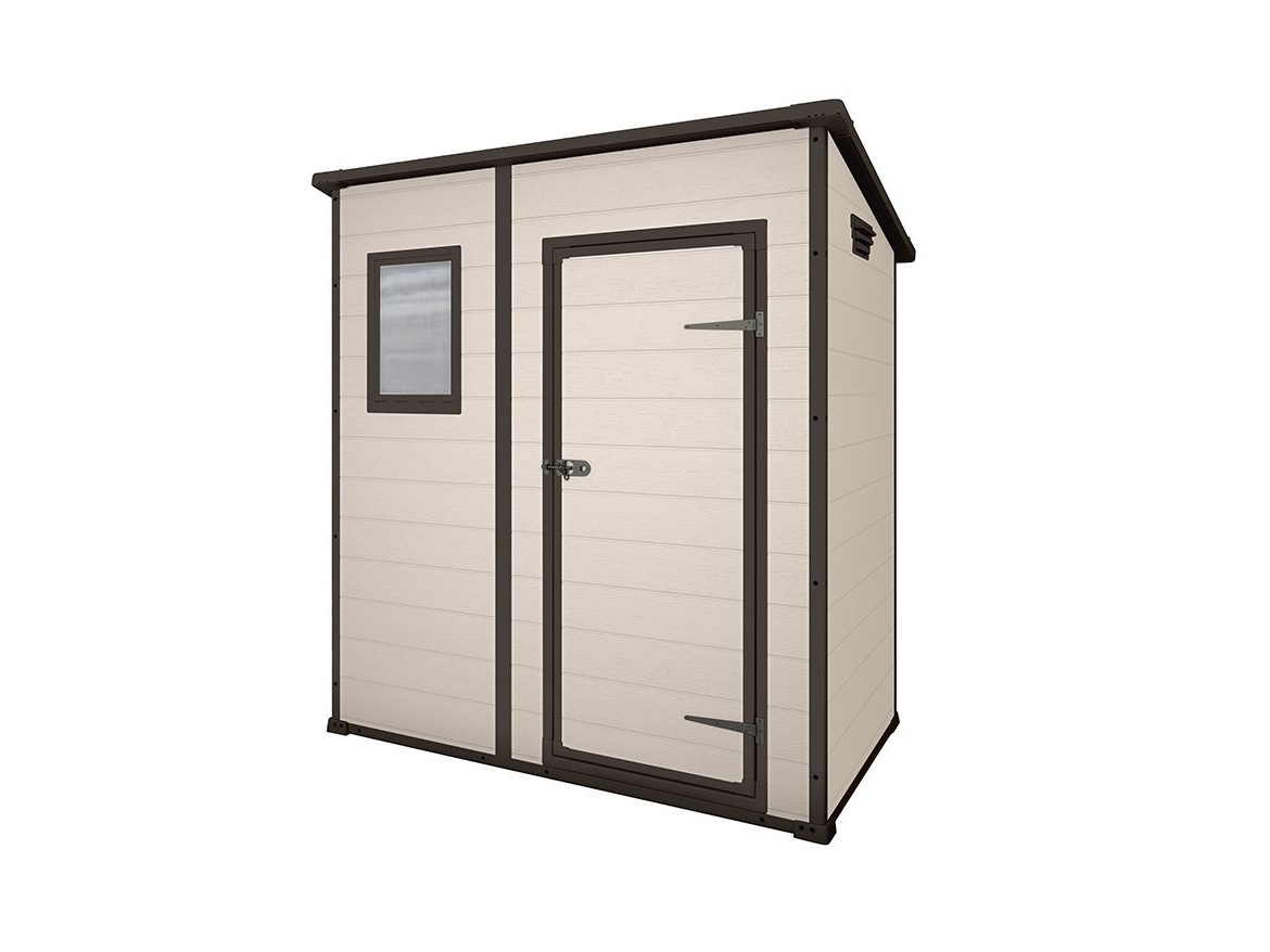 Plastový záhradný domček Keter MANOR 6 x 4 Penthouse béžový, s podlahou