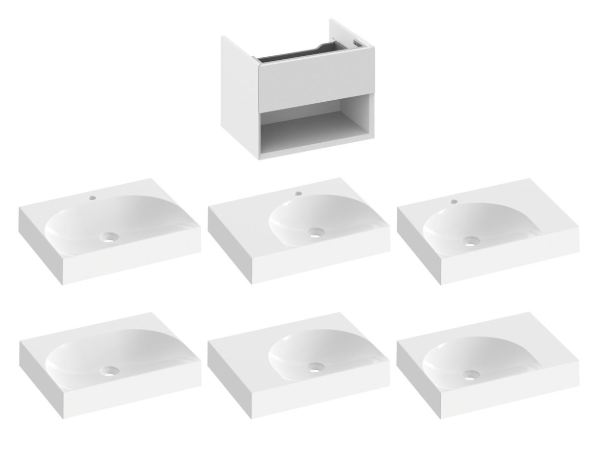 Ravak SD Lite 60 skrinka pod umývadlo čierna matná