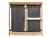 G21 Koš na prádlo  38 l s úložnými boxy, bambusový