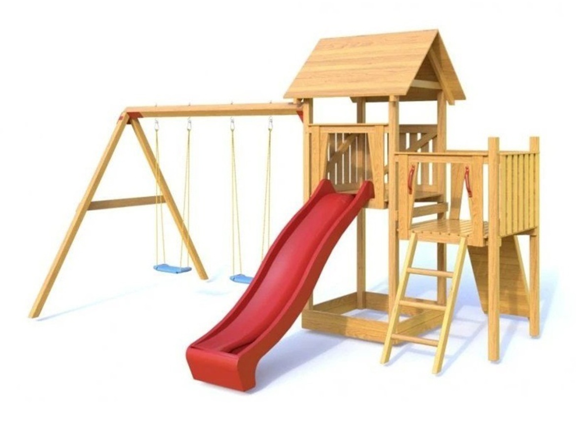 Gyermekjátszótér csúszdával és hintával Česká Manufaktura Matýsek