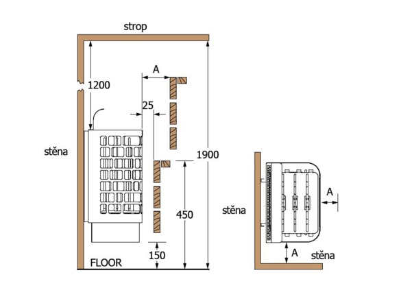Saunové kachle 9kW Sawo Krios