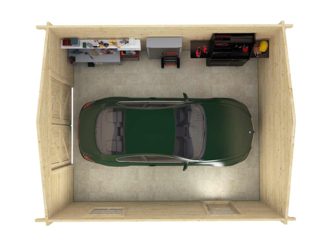 Tuindeco Rydell Garage | 58mm | impregnated RCW