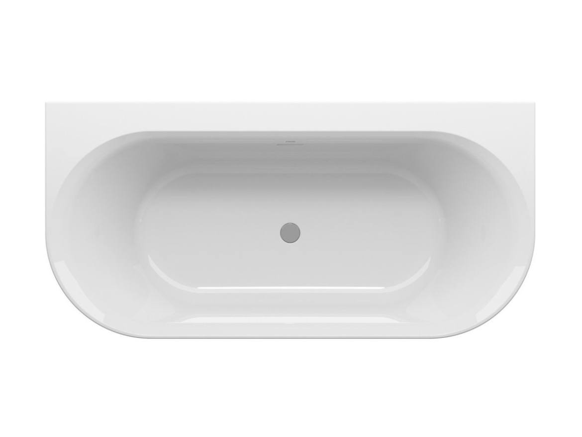 Ravak Vana Ypsilon Wall 178x86, volně stojící, Deepsea Blue/bílá, krytka odtoku bílá/černá/chrom