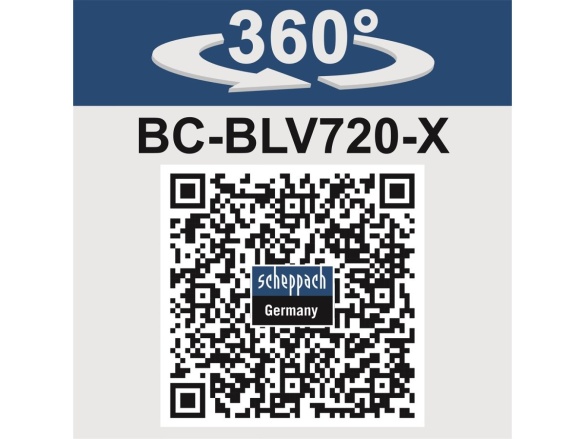 2x 20 V IXES akkus porszívó/fúvó 4 az 1-ben (akkumulátor és töltő nélkül) Scheppach BC-BLV720-X