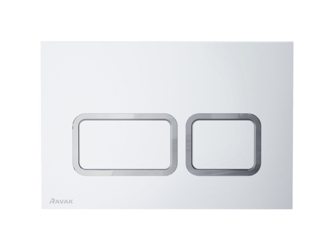 Ravak WC tlačítko Twin, satin