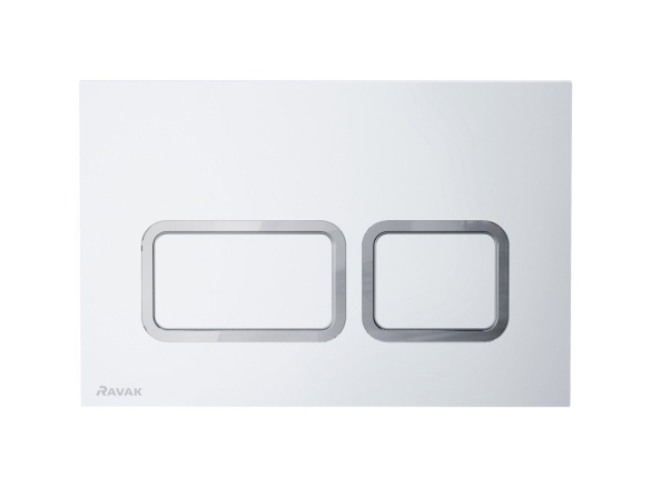 Ravak WC tlačítko Twin, satin