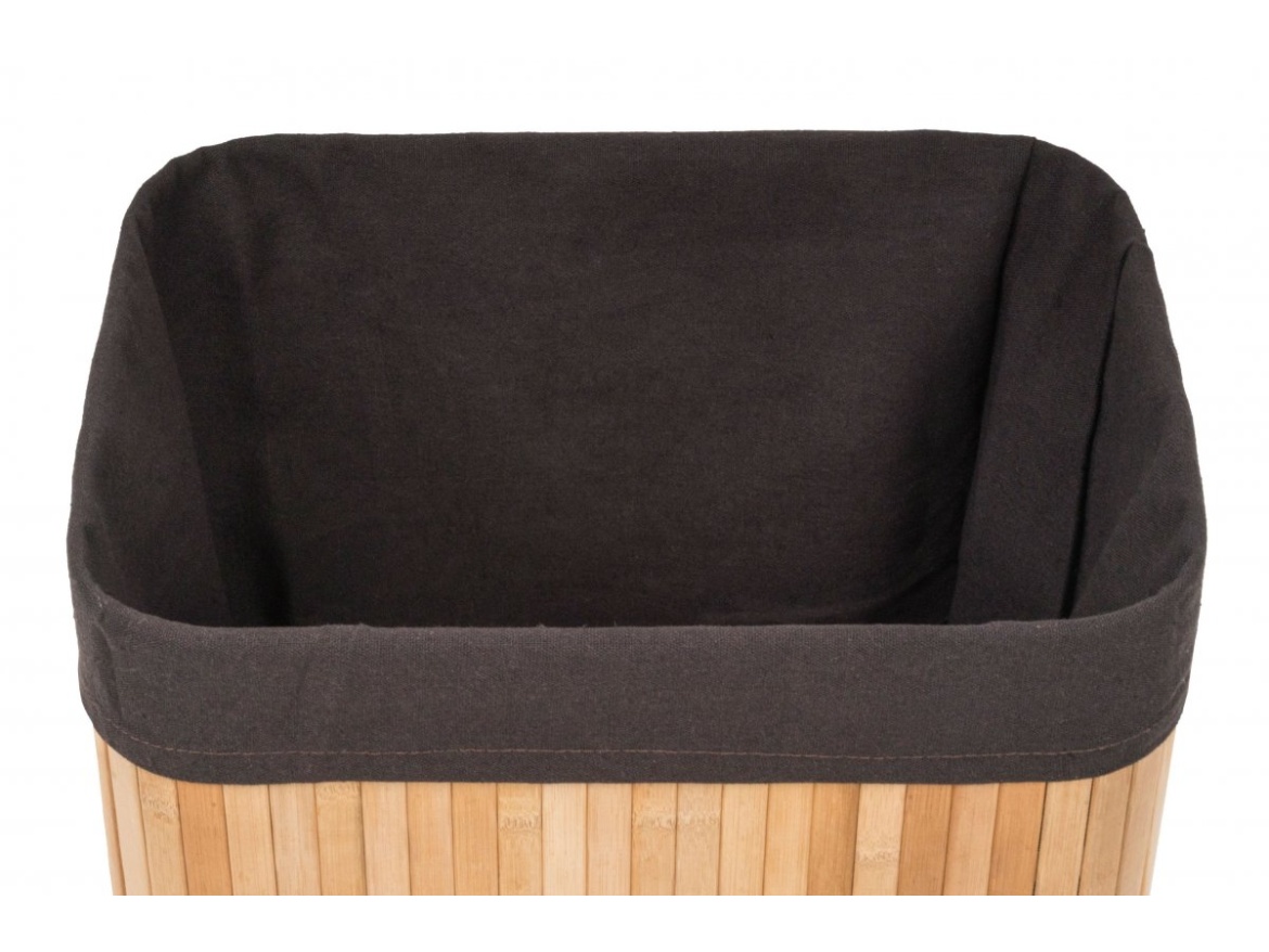 G21 Koš na prádlo  72 l, bambusový s hnědým košem