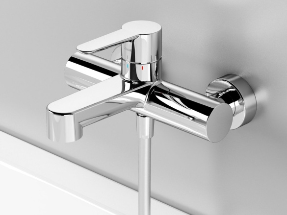 Ravak PU 022.00CR Vanová nástěnná baterie bez sprchového setu, chrom