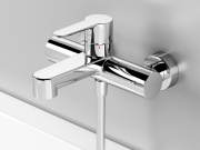 Ravak PU 022.20BLM Vanová nástěnná baterie bez sprchového setu, černá matná