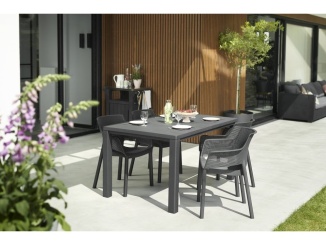 Sestavy –  VespaGarden Zahradní jídelní set KETER Elisa/Julie 4+1 - grafit