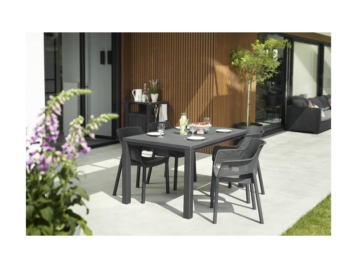 VespaGarden Zahradní jídelní set KETER Elisa/Julie 4+1 - grafit