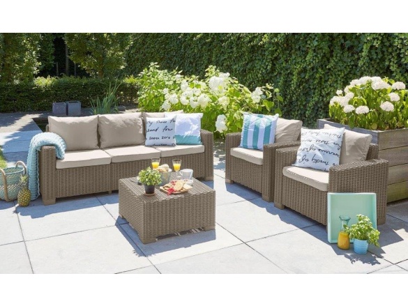 Keter Zahradní set  California 3+2+1 cappuccino