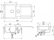 Kuchyňské dřezy Helika Lira 960.10E