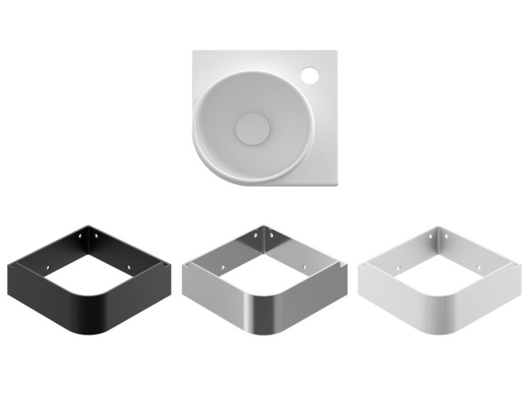 Ravak Umývadlo Yard 28 C, s otvorom pre batériu, bez prepadu, biela