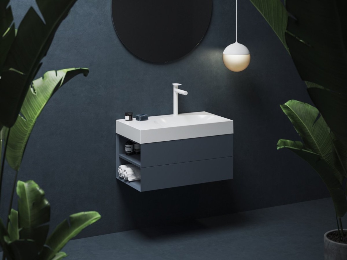 Ravak SD Lite 80 L skrinka pod umývadlo Grey Green