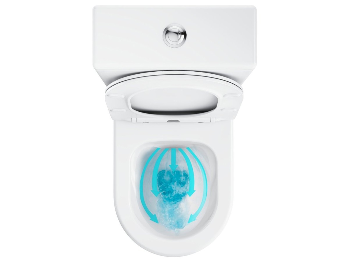 Ravak WC kombi Optima RimOff set, vario odpad, bílá