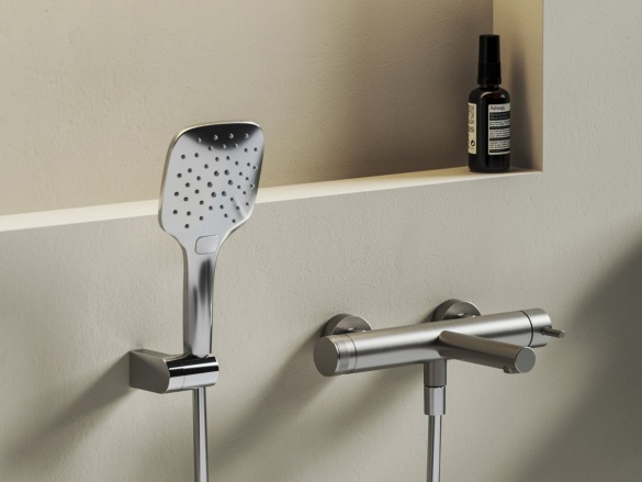 Ravak NX 022.30SSB Vanová nástěnná baterie bez sprchového setu, nerez kartáčovaná