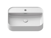 Ravak Umyvadlo Ceramic Slim Shelf R 55, s otvorem pro baterii, s přepadem, antracit